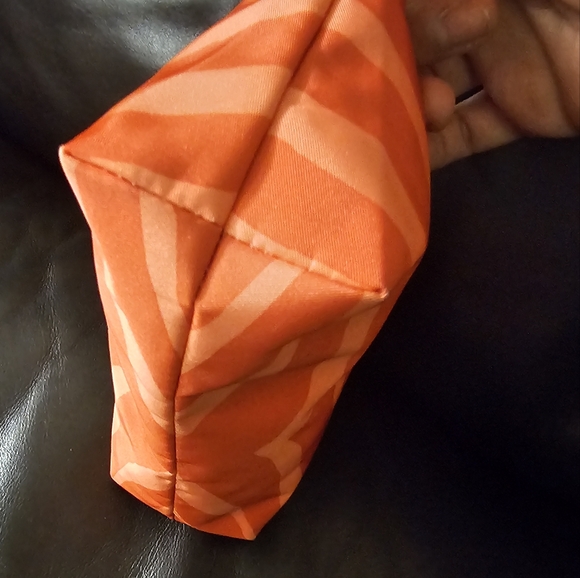 Coach Tangerine Chevron Nylon Makeup bag EUC - Picture 7 of 14